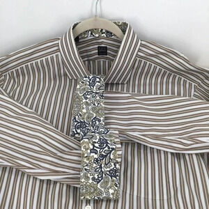 Ike Behar Men’s Striped Long Sleeve Shirt